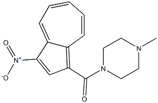 1-Methyl-4-[(3-nitroazulen-1-yl)carbonyl]piperazine 구조식 이미지