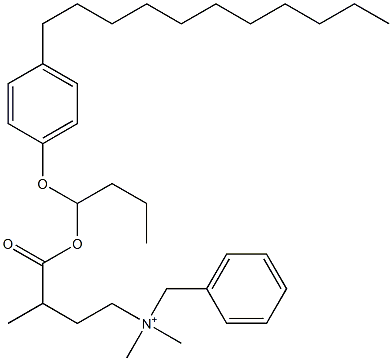 N,N-Dimethyl-N-benzyl-N-[3-[[1-(4-undecylphenyloxy)butyl]oxycarbonyl]butyl]aminium 구조식 이미지