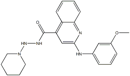 N'-Piperidino-2-(3-methoxyphenylamino)quinoline-4-carbohydrazide 구조식 이미지