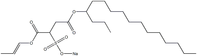 2-(Sodiosulfo)succinic acid 4-hexadecyl 1-(1-propenyl) ester Structure