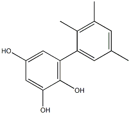 6-(2,3,5-Trimethylphenyl)benzene-1,2,4-triol 구조식 이미지