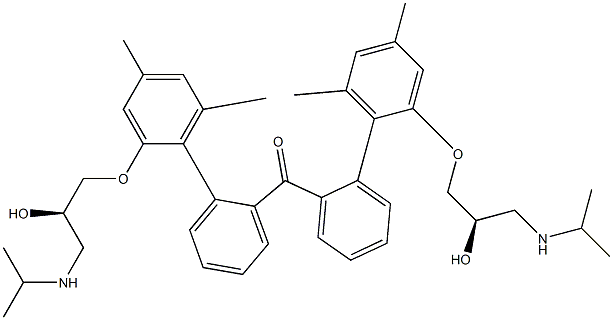 [2-[(R)-2-Hydroxy-3-(isopropylamino)propyloxy]-4,6-dimethylphenyl]phenyl ketone 구조식 이미지