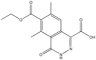 6-Ethoxycarbonyl-3,4-dihydro-4-oxo-5,7-dimethyl-1-phthalazinecarboxylic acid 구조식 이미지