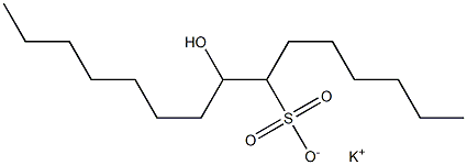 8-Hydroxypentadecane-7-sulfonic acid potassium salt Structure