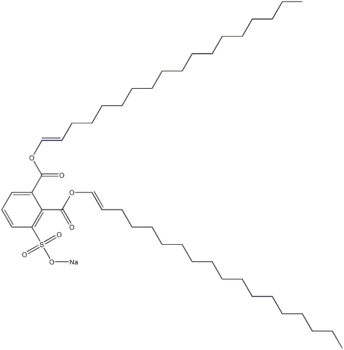 3-(Sodiosulfo)phthalic acid di(1-octadecenyl) ester Structure