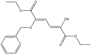 2-Benzylthio-5-hydroxy-2,4-hexadienedioic acid diethyl ester Structure