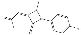 (Z)-3-(2-Oxopropylidene)-4-methyl-1-(4-fluorophenyl)azetidin-2-one Structure