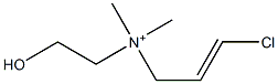 3-Chloro-N-(2-hydroxyethyl)-N,N-dimethyl-2-propen-1-aminium Structure