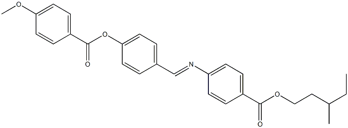 4-[4-(4-Methoxybenzoyloxy)benzylideneamino]benzoic acid (3-methylpentyl) ester Structure