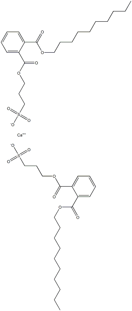 Bis[3-[(2-decyloxycarbonylphenyl)carbonyloxy]propane-1-sulfonic acid]calcium salt Structure