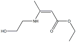 3-(2-Hydroxyethylamino)-2-butenoic acid ethyl ester Structure