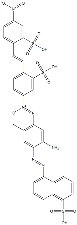 5-[[2-Amino-5-methyl-4-[[4-[2-(4-nitro-2-sulfophenyl)ethenyl]-3-sulfophenyl]-ONN-azoxy]phenyl]azo]-1-naphthalenesulfonic acid 구조식 이미지