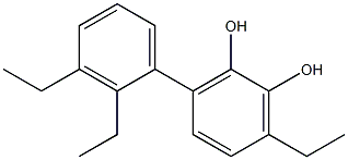 3-Ethyl-6-(2,3-diethylphenyl)benzene-1,2-diol 구조식 이미지