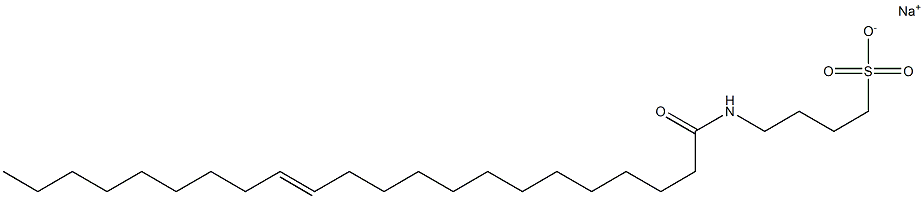 4-[[(E)-1-Oxo-13-docosen-1-yl]amino]-1-butanesulfonic acid sodium salt Structure