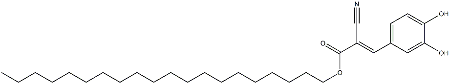 (E)-2-Cyano-3-(3,4-dihydroxyphenyl)acrylic acid icosyl ester Structure