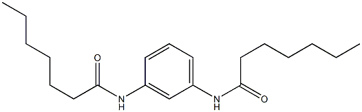 N,N'-Bis(1-oxoheptyl)-m-phenylenediamine 구조식 이미지