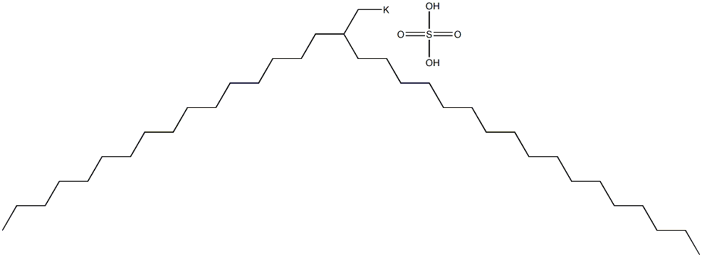 Sulfuric acid 2-hexadecylnonadecyl=potassium salt 구조식 이미지