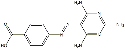 p-[(2,4,6-Triamino-5-pyrimidinyl)azo]benzoic acid 구조식 이미지