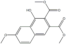 1-Hydroxy-7-methoxynaphthalene-2,3-dicarboxylic acid dimethyl ester Structure