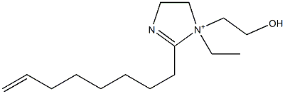 1-Ethyl-1-(2-hydroxyethyl)-2-(7-octenyl)-2-imidazoline-1-ium 구조식 이미지