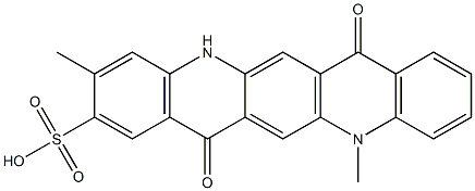 5,7,12,14-Tetrahydro-3,12-dimethyl-7,14-dioxoquino[2,3-b]acridine-2-sulfonic acid 구조식 이미지