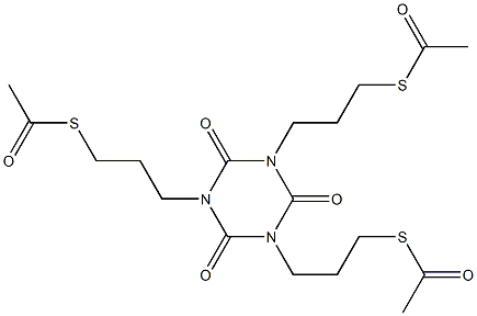 1,3,5-Tris[3-(acetylthio)propyl]-1,2,3,4,5,6-hexahydro-1,3,5-triazine-2,4,6-trione Structure