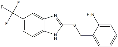 5-(Trifluoromethyl)-2-[[2-[amino]benzyl]thio]-1H-benzimidazole 구조식 이미지