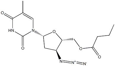 3'-Azido-5'-O-butyryl-3'-deoxythymidine Structure