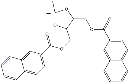 Bis(2-naphthalenecarboxylic acid)[(4S,5S)-2,2-dimethyl-1,3-dioxolane-4,5-diyl]bismethylene ester 구조식 이미지
