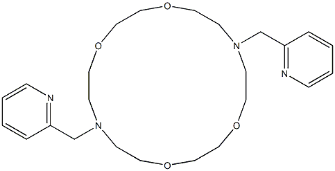 7,16-Bis[(2-pyridyl)methyl]-7,16-diaza-1,4,10,13-tetraoxacyclooctadecane Structure