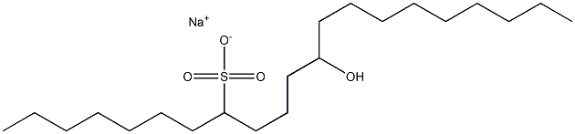 12-Hydroxyhenicosane-8-sulfonic acid sodium salt 구조식 이미지