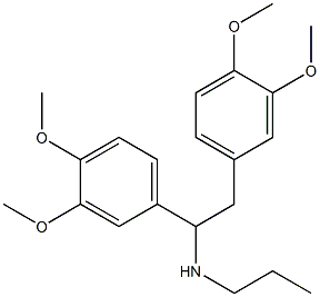 N-[1,2-Bis(3,4-dimethoxyphenyl)ethyl]propan-1-amine Structure