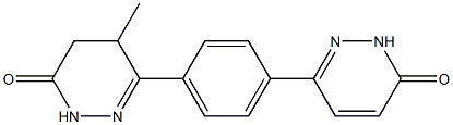 6-[4-[(2,3-Dihydro-3-oxopyridazin)-6-yl]phenyl]-4,5-dihydro-5-methylpyridazin-3(2H)-one 구조식 이미지