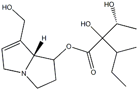 2-Hydroxy-2-(1-hydroxyethyl)-3-methylpentanoic acid [[(1R,7aR)-2,3,5,7a-tetrahydro-7-(hydroxymethyl)-1H-pyrrolizin]-1-yl] ester Structure