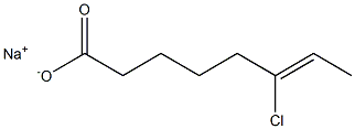 6-Chloro-6-octenoic acid sodium salt Structure