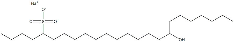 17-Hydroxytetracosane-5-sulfonic acid sodium salt Structure