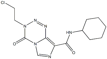 3-(2-Chloroethyl)-3,4-dihydro-4-oxo-N-cyclohexylimidazo[5,1-d]-1,2,3,5-tetrazine-8-carboxamide 구조식 이미지