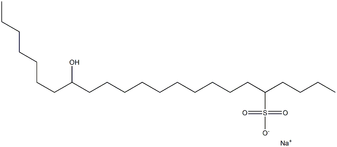 16-Hydroxytricosane-5-sulfonic acid sodium salt 구조식 이미지