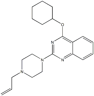 2-[4-(2-Propenyl)-1-piperazinyl]-4-cyclohexyloxyquinazoline 구조식 이미지