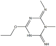 1-Methyl-2-imino-4-ethoxy-6-(methylimino)-1,2,3,6-tetrahydro-1,3,5-triazine 구조식 이미지