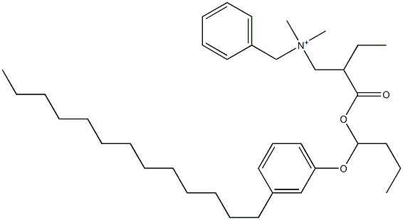 N,N-Dimethyl-N-benzyl-N-[2-[[1-(3-tridecylphenyloxy)butyl]oxycarbonyl]butyl]aminium Structure