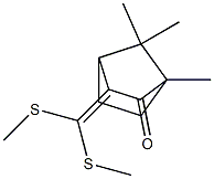 3-[Bis(methylthio)methylene]-1,7,7-trimethylbicyclo[2.2.1]heptan-2-one 구조식 이미지