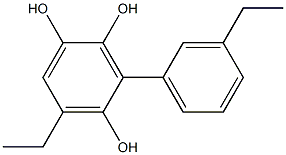 5-Ethyl-3-(3-ethylphenyl)benzene-1,2,4-triol 구조식 이미지