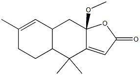 (9aS)-2,4,4a,5,6,8a,9,9a-Octahydro-4,4,7-trimethyl-9a-methoxynaphtho[2,3-b]furan-2-one Structure