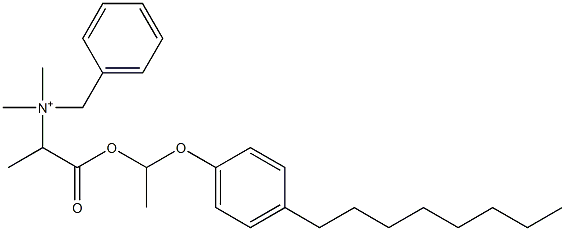 N,N-Dimethyl-N-benzyl-N-[1-[[1-(4-octylphenyloxy)ethyl]oxycarbonyl]ethyl]aminium 구조식 이미지