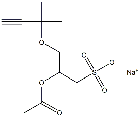 Sodium 3-(1,1-dimethyl-2-propynyloxy)-2-acetoxypropane-1-sulfonate 구조식 이미지