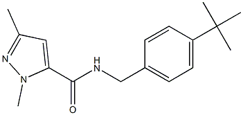 N-(4-tert-Butylbenzyl)-1,3-dimethyl-1H-pyrazole-5-carboxamide 구조식 이미지