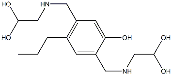 2,5-Bis[[(2,2-dihydroxyethyl)amino]methyl]-4-propylphenol 구조식 이미지