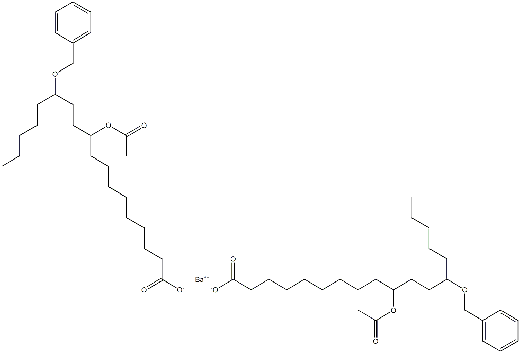 Bis(13-benzyloxy-10-acetyloxystearic acid)barium salt 구조식 이미지