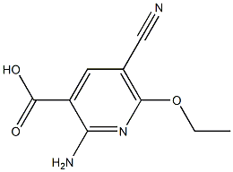 2-Amino-5-cyano-6-ethoxy-3-pyridinecarboxylic acid Structure